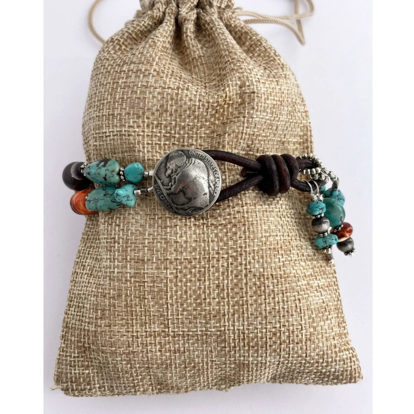 Southwest Horizon Double-Strand Beaded Bracelet