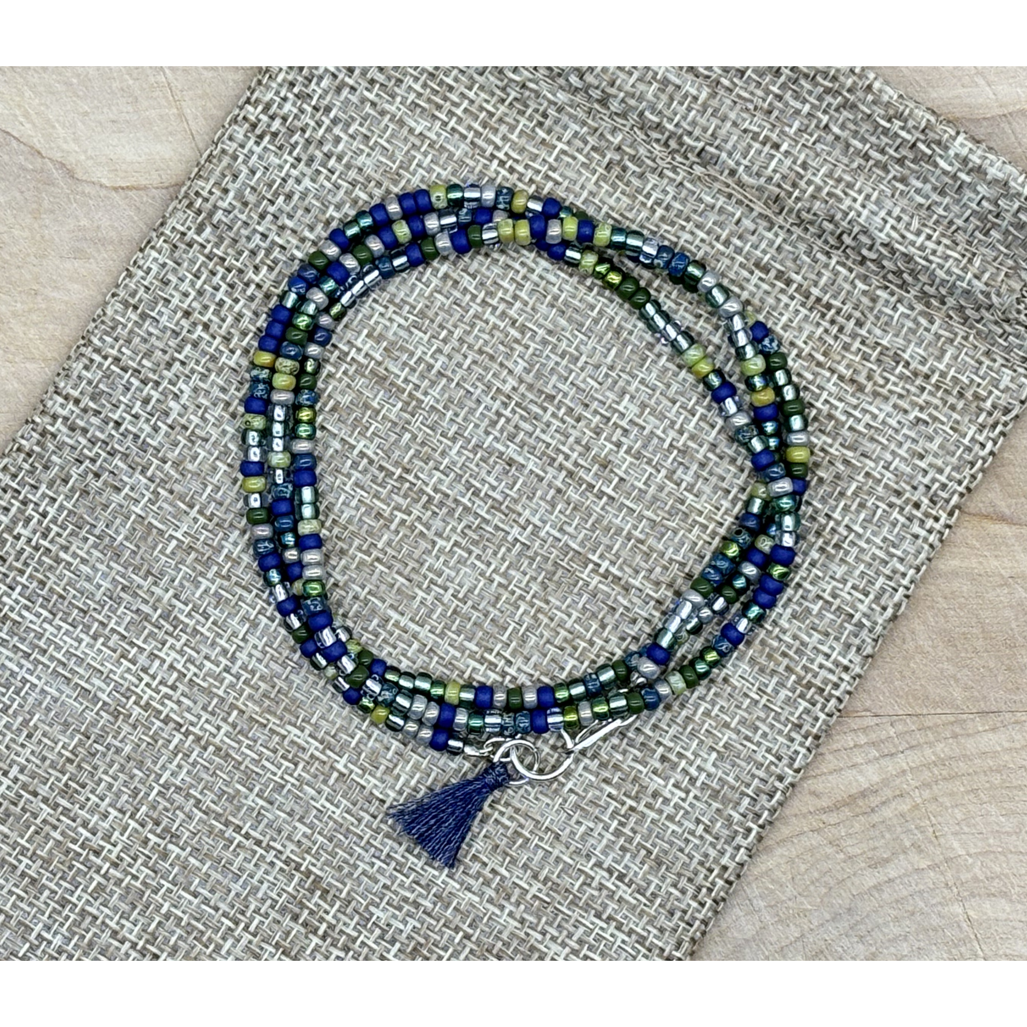 Skinny Seed Bead Wrap - Lakeview Mix