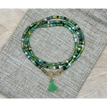 Skinny Seed Bead Wrap - Shamrock Mix