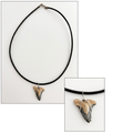 Coastal Edge: Rugged Hand-Wrapped Shark Tooth Necklace (Black & Silver)