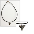 Coastal Edge: Rugged Hand-Wrapped Shark Tooth Necklace (Black & Brass)