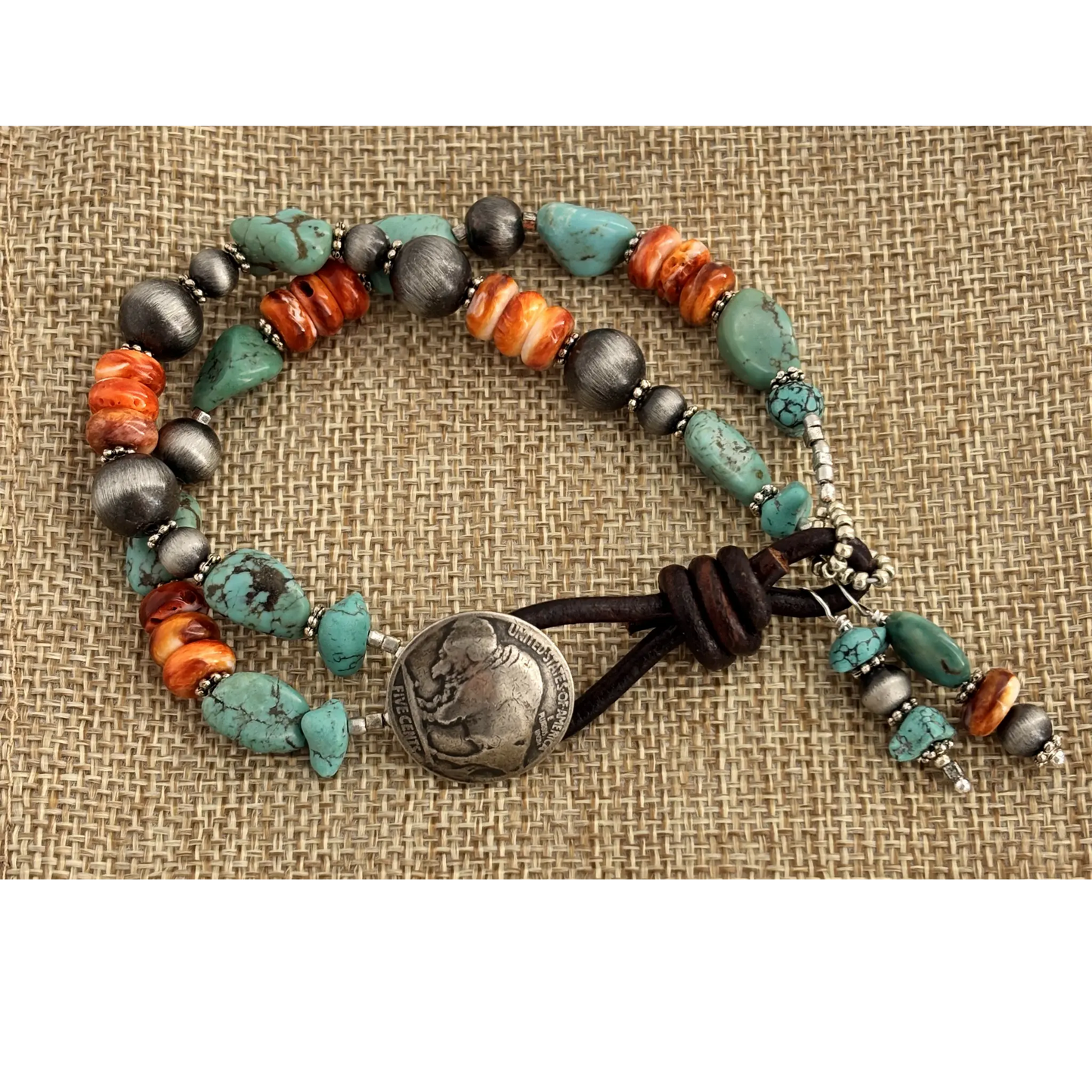 Southwest Horizon Double-Strand Beaded Bracelet