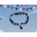 4th of July Skinny Seed Bead Wrap – Convertible 23" Patriotic Bracelet & Necklace