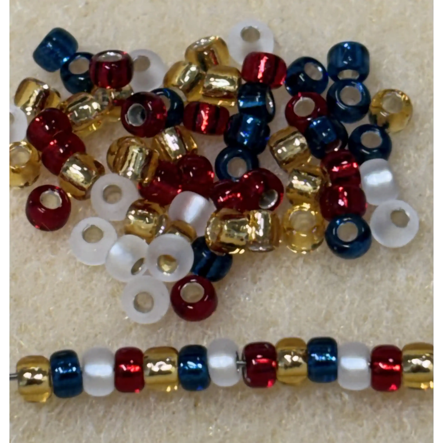 18" Patriotic Bead Crochet Necklace - Choose Your Pendant