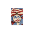 16" Patriotic Bead Crochet Necklace with Gold Accents - Choose Your Pendant