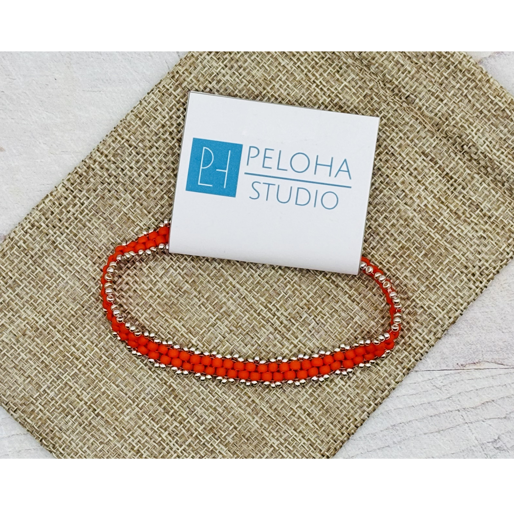 Peyote Picot Bracelet - Frosted Sunset