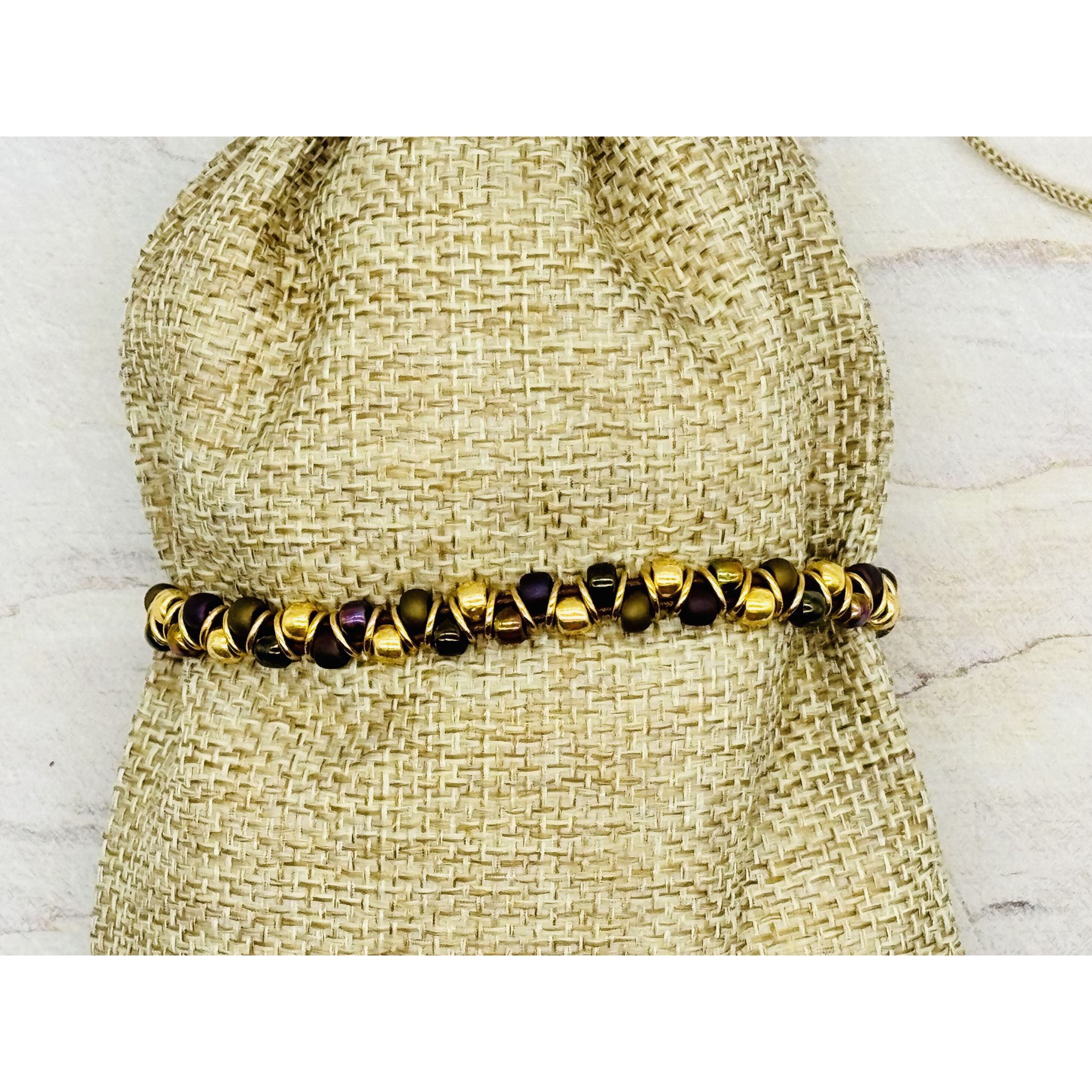 Chevron Bracelet - Frosted Bronze