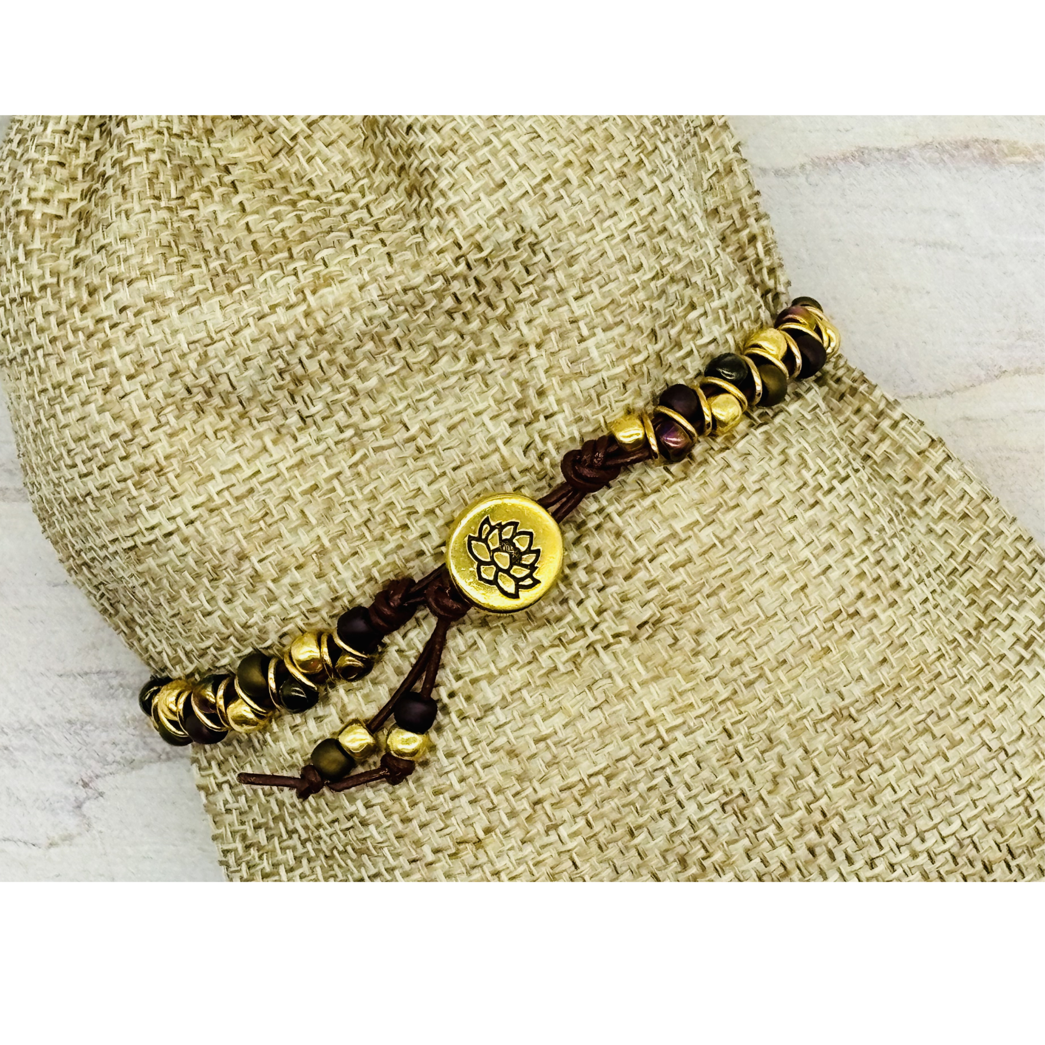 Chevron Bracelet - Frosted Bronze