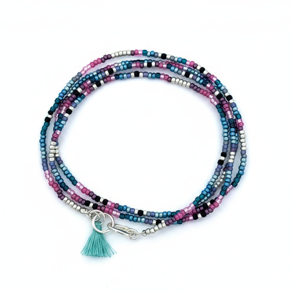 Pink & Blue Ombre - White Background
