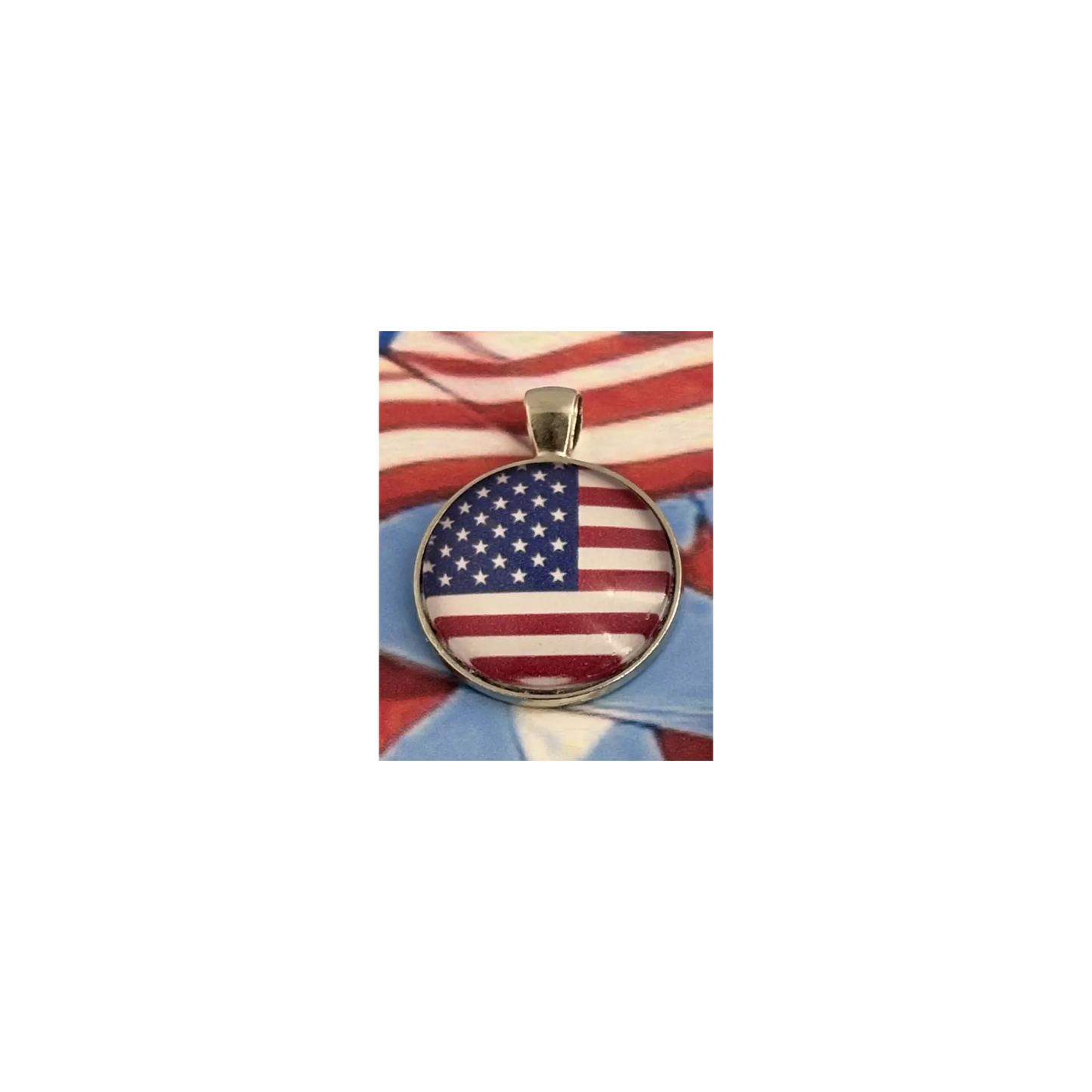 Customizable Distressed Brown Leather Patriotic Choker – Choose Your Pendant