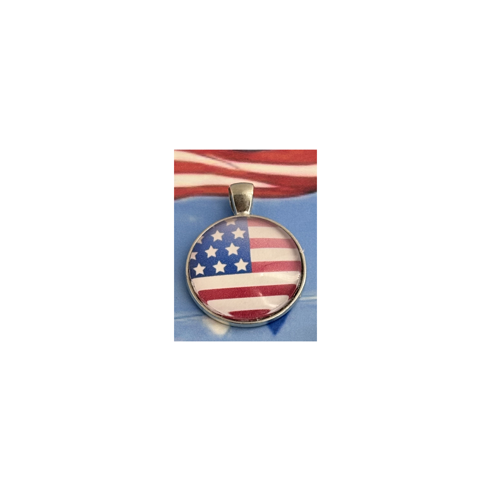 Customizable Black Leather Patriotic Choker – Choose Your Pendant