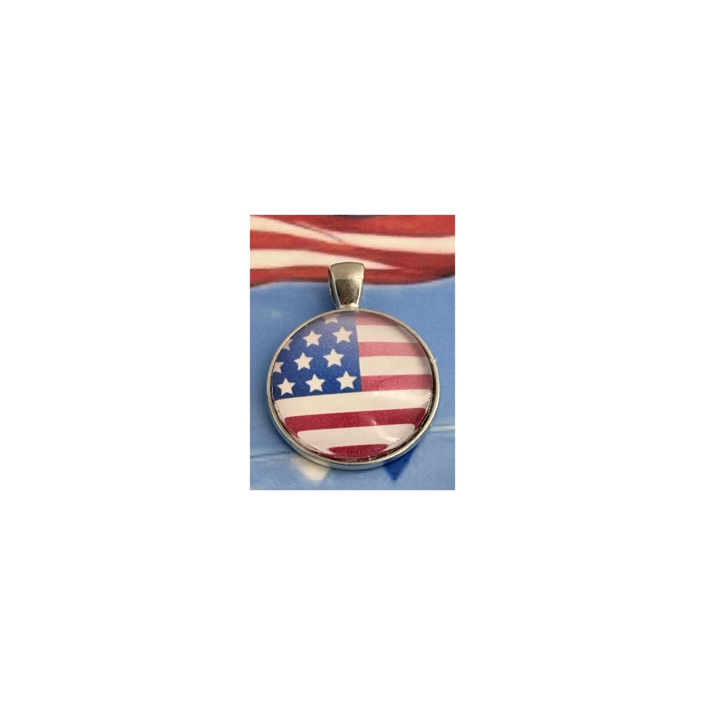 Customizable Distressed Brown Leather Patriotic Choker – Choose Your Pendant