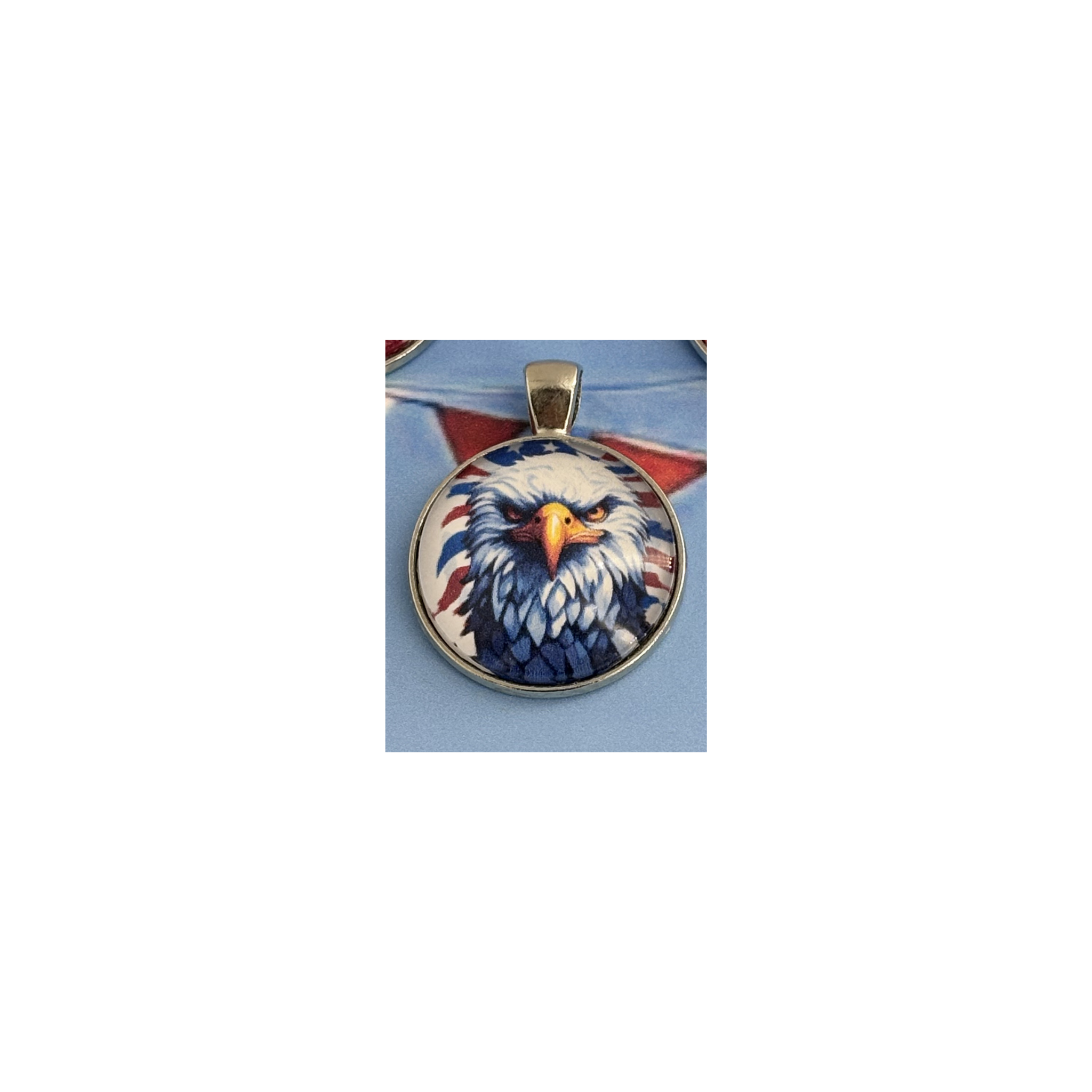 Customizable Black Leather Patriotic Choker – Choose Your Pendant