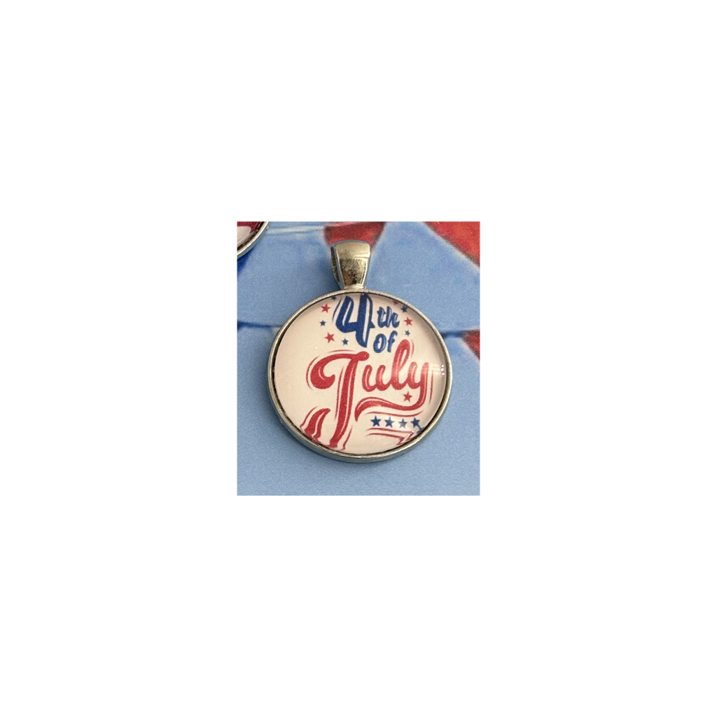 Customizable Distressed Brown Leather Patriotic Choker – Choose Your Pendant