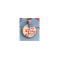 Customizable Distressed Brown Leather Patriotic Choker – Choose Your Pendant