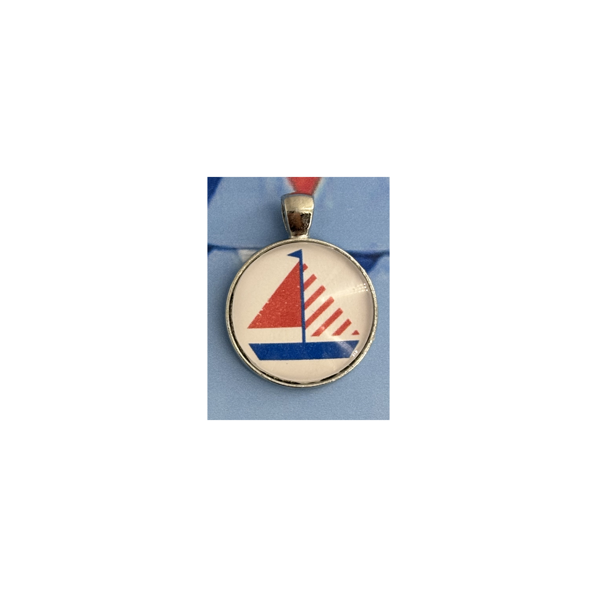 16" Patriotic Bead Crochet Necklace with Gold Accents - Choose Your Pendant